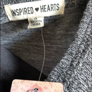 Inspired Hearts Sz Small Dark Gray Sweater Tunic